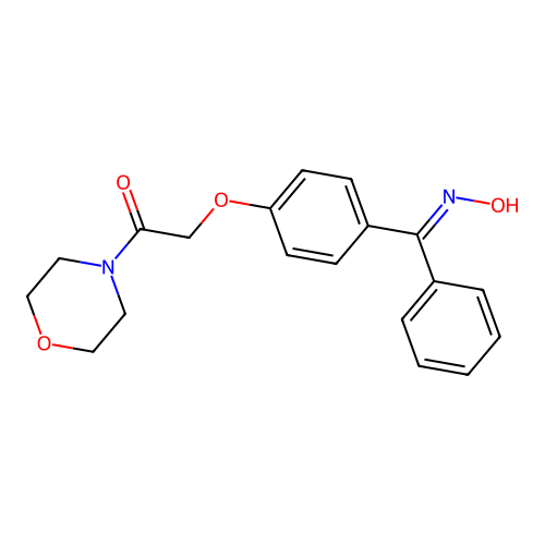 Morpholine, 4-((4-((hydroxyimino)phenylmethyl)phenoxy)acetyl)- structure