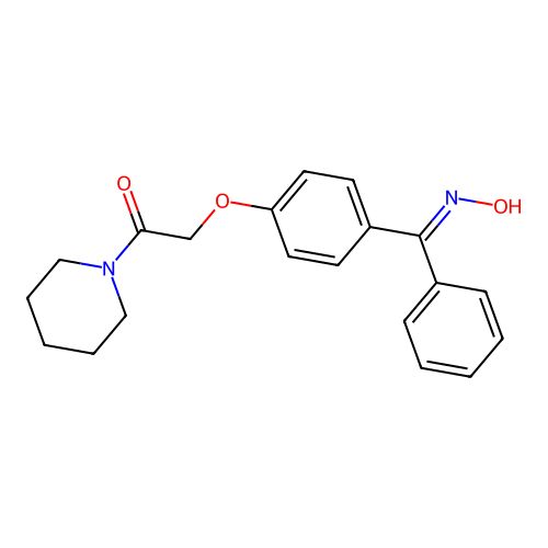 Piperidine, 1-((4-((hydroxyimino)phenylmethyl)phenoxy)acetyl)- structure