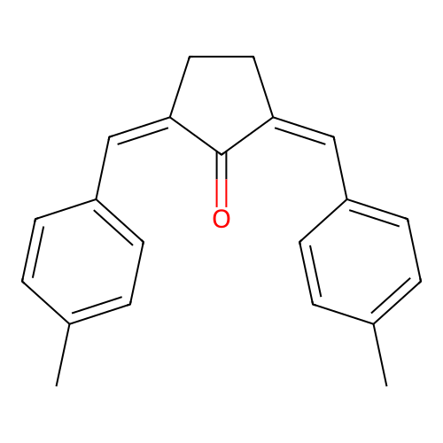 2,5-Bis[(4-methylphenyl)methylidene]cyclopentan-1-one structure