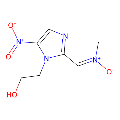 2-(2-{[Methyl(oxido)imino]methyl}-5-nitro-1H-imidazol-1-yl)ethanol structure