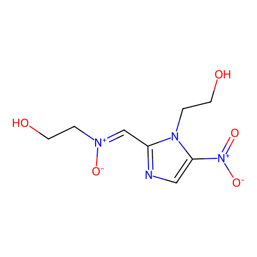 2-(((1-(2-Hydroxyethyl)-5-nitro-1H-imidazol-2-yl)methylene)(oxido)amino)ethanol structure