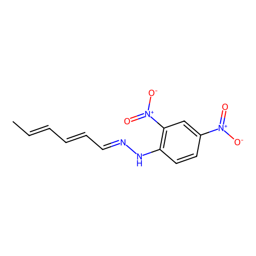 2,4-Hexadienal, (2,4-dinitrophenyl)hydrazone structure