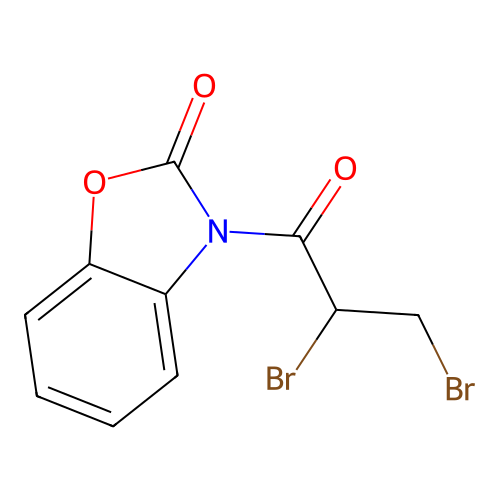 3-(2,3-dibromopropanoyl)-1,3-benzoxazol-2(3H)-one structure