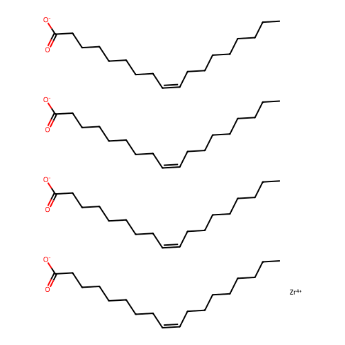 tetrakis((Z)-octadec-9-enoate);zirconium(4+) structure