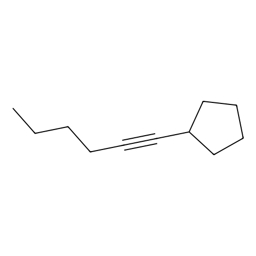 1-Hexynylcyclopentane structure