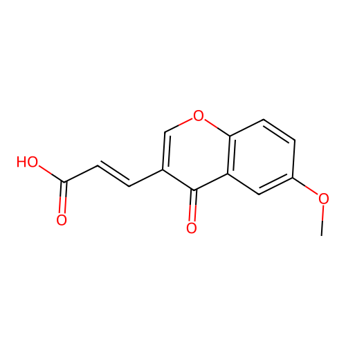 (E)-3-(6-methoxy-4-oxo-4H-chromen-3-yl)acrylic acid structure