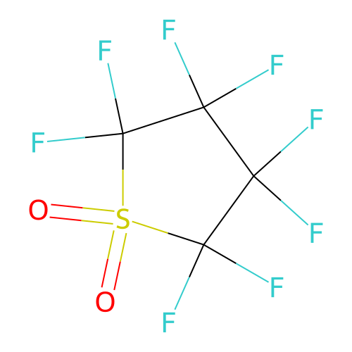 Octafluorotetrahydrothiophene 1,1-dioxide structure