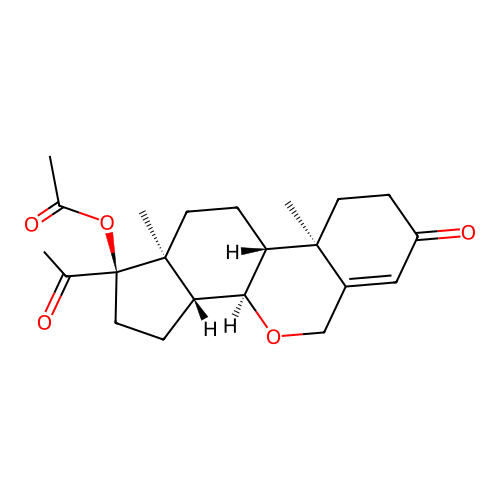 17-Acetoxy-7-oxaprogesterone structure