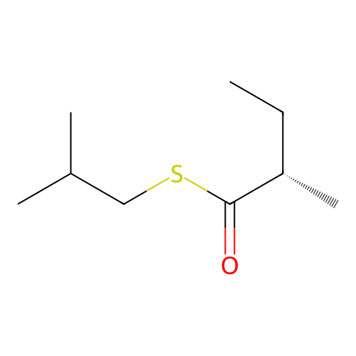Butanethioic acid, 2-methyl-, S-(2-methylpropyl) ester, (S)- structure