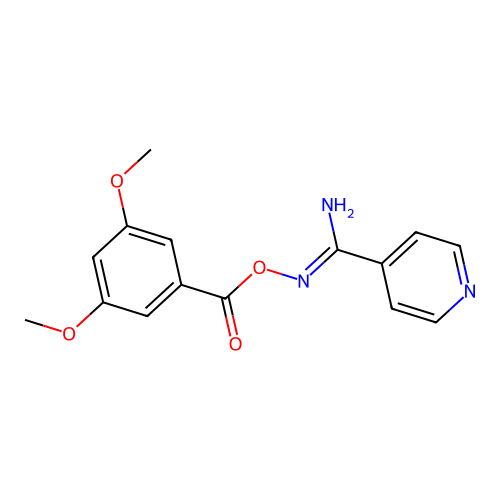 [[Amino(pyridin-4-yl)methylidene]amino] 3,5-dimethoxybenzoate structure