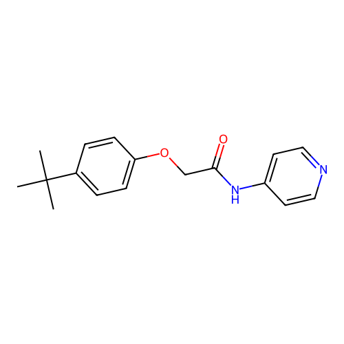 2-(4-tert-butylphenoxy)-N-(pyridin-4-yl)acetamide structure