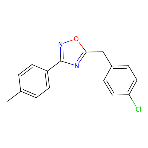 5-(4-Chlorobenzyl)-3-(4-methylphenyl)-1,2,4-oxadiazole structure