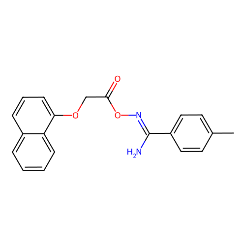 [[Amino-(4-methylphenyl)methylidene]amino] 2-naphthalen-1-yloxyacetate structure