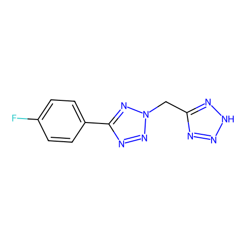 5-{[5-(4-fluorophenyl)-2H-tetrazol-2-yl]methyl}-1H-tetrazole structure