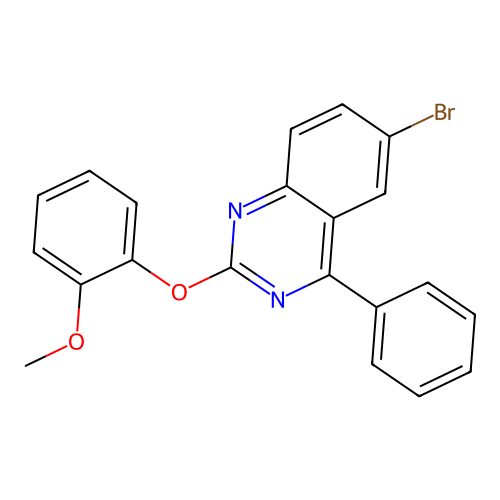 6-Bromo-2-(2-methoxyphenoxy)-4-phenylquinazoline structure