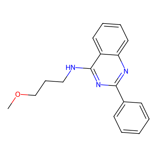 N-(3-methoxypropyl)-2-phenylquinazolin-4-amine structure