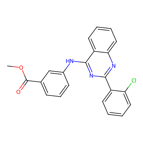 Methyl 3-{[2-(2-chlorophenyl)quinazolin-4-yl]amino}benzoate structure