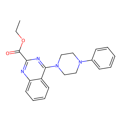 Ethyl 4-(4-phenylpiperazin-1-yl)quinazoline-2-carboxylate structure