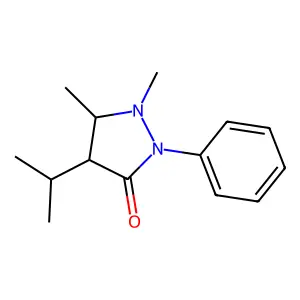 1,5-Dimethyl-2-phenyl-4-propan-2-ylpyrazolidin-3-one structure