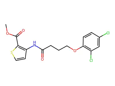 Methyl 3-[4-(2,4-dichlorophenoxy)butanoylamino]thiophene-2-carboxylate structure