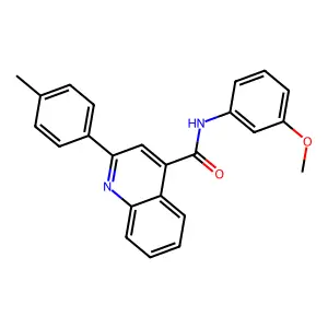 N-(3-methoxyphenyl)-2-(4-methylphenyl)-4-quinolinecarboxamide structure