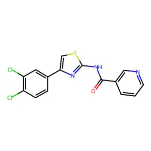 N-[4-(3,4-dichlorophenyl)-1,3-thiazol-2-yl]pyridine-3-carboxamide structure