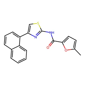 5-methyl-N-[4-(1-naphthyl)-1,3-thiazol-2-yl]-2-furamide structure
