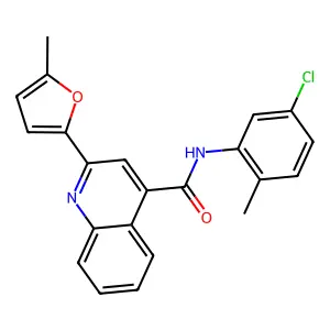 N-(5-chloro-2-methylphenyl)-2-(5-methylfuran-2-yl)quinoline-4-carboxamide structure