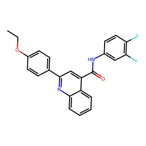 N-(3,4-difluorophenyl)-2-(4-ethoxyphenyl)quinoline-4-carboxamide structure