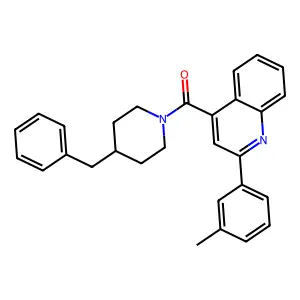 (4-Benzylpiperidin-1-yl)-[2-(3-methylphenyl)quinolin-4-yl]methanone structure