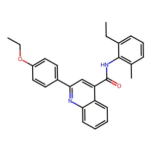 2-(4-ethoxyphenyl)-N-(2-ethyl-6-methylphenyl)quinoline-4-carboxamide structure