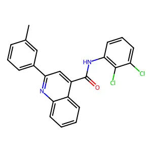 N-(2,3-dichlorophenyl)-2-(3-methylphenyl)quinoline-4-carboxamide structure