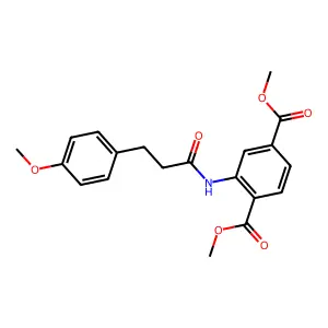 Dimethyl 2-{[3-(4-methoxyphenyl)propanoyl]amino}terephthalate structure