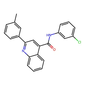 N-(3-chlorophenyl)-2-(3-methylphenyl)quinoline-4-carboxamide structure