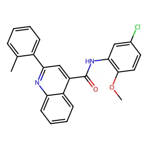 N-(5-chloro-2-methoxyphenyl)-2-(2-methylphenyl)quinoline-4-carboxamide structure