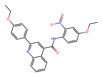 N-{4-ethoxy-2-nitrophenyl}-2-(4-ethoxyphenyl)-4-quinolinecarboxamide structure