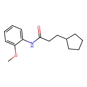 3-cyclopentyl-N-(2-methoxyphenyl)propanamide structure