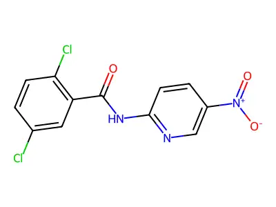 2,5-dichloro-N-(5-nitropyridin-2-yl)benzamide structure
