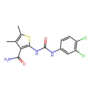 2-[(3,4-Dichlorophenyl)carbamoylamino]-4,5-dimethylthiophene-3-carboxamide structure