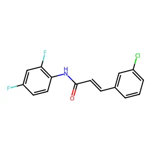(E)-3-(3-chlorophenyl)-N-(2,4-difluorophenyl)prop-2-enamide structure