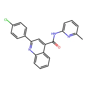 2-(4-chlorophenyl)-N-(6-methylpyridin-2-yl)quinoline-4-carboxamide structure