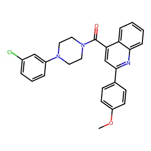 [4-(3-Chlorophenyl)piperazin-1-yl]-[2-(4-methoxyphenyl)quinolin-4-yl]methanone structure