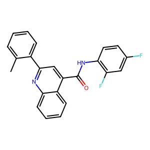 N-(2,4-difluorophenyl)-2-(2-methylphenyl)quinoline-4-carboxamide structure