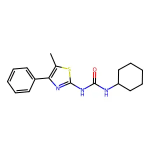 1-Cyclohexyl-3-(5-methyl-4-phenyl-1,3-thiazol-2-yl)urea structure