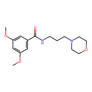 3,5-dimethoxy-N-(3-morpholin-4-ylpropyl)benzamide structure