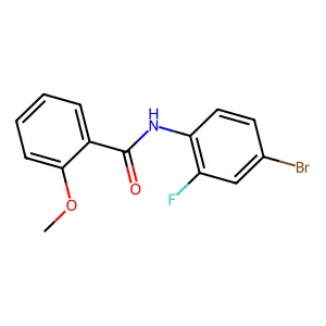 N-(4-bromo-2-fluorophenyl)-2-methoxybenzamide structure