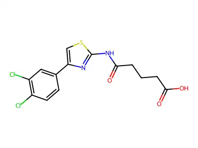 5-[[4-(3,4-Dichlorophenyl)-2-thiazolyl]amino]-5-oxopentanoic acid structure