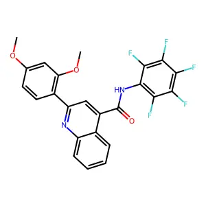 2-(2,4-dimethoxyphenyl)-N-(2,3,4,5,6-pentafluorophenyl)quinoline-4-carboxamide structure