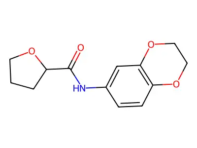 N-(2,3-dihydro-1,4-benzodioxin-6-yl)tetrahydrofuran-2-carboxamide structure