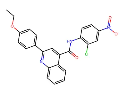 N-(2-chloro-4-nitrophenyl)-2-(4-ethoxyphenyl)quinoline-4-carboxamide structure
